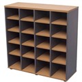 RAPID WORKER PIGEON HOLE UNIT 1040 X 1040 X 380MM BEECHIRONSTONE