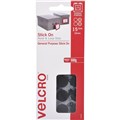 VELCRO BRAND   STICKON HOOK AND LOOP DOTS 16MM BLACK PACK 15