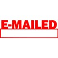 XSTAMPER CXBN 1650 PREINKED MESSAGE STAMP EMAILEDDATE 42 X 13MM RED