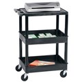 TUFFY TUB TROLLEY 1 FLAT SHELF AND 2 TUBS BLACK