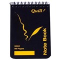 QUILL Q560 POCKET NOTE BOOK TOP OPENING 60GSM 96 PAGE 112 X 77MM BLACK