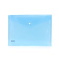DELI FILE BAG PVC BUTTON CLOSURE A4 BLUE PACK 10