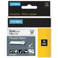 DYMO SD1734523 RHINO INDUSTRIAL TAPE PERMANENT POLYESTER 24MM BLACK ON WHITE