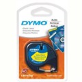 DYMO 91332 LETRATAG PLASTIC LABELLING TAPE 12MM BLACK ON YELLOW