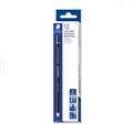 STAEDTLER 108 LUMOCOLOR PERMANENT GLASOCHROM PENCILS BLACK BOX 12