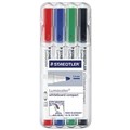 STAEDTLER 341 LUMOCOLOR COMPACT WHITEBOARD MARKER BULLET WALLET 4