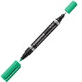 STAEDTLER LUMOCOLOR DUO PERMANENT MARKER GREEN PACK 10