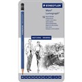 STAEDTLER 100 MARS LUMOGRAPH SKETCHING PENCIL ASSORTED DEGREES BOX 12