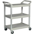 RUBBERMAID UTILTY CART TROLLEY 3 SHELF PLATINUM