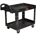 RUBBERMAID HEAVY DUTY UTILITY CART LIP SHELF BLACK