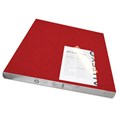 VISIONCHART AUTEX ACOUSTIC FABRIC PEEL N STICK TILES 600 X 600MM BLAZING RED PACK 6