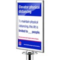 RETRACTA Q SIGN HOLDER A4 STAINLESSCHROME