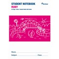 WRITER STUDENT NOTEBOOK 6MM DOUBLE RULEDGUIDE 32 PAGE 250 X 175MM RUBY
