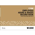 WILDON HOURS AND WAGES BOOK 54 PAGES A4 BROWN