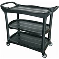 COMPASS 3 SHELF UTILITY CART BLACK