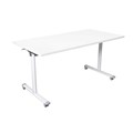 PIVOT WHITE FLIP TOP TABLE 1800 X 750MM WHITE TOP