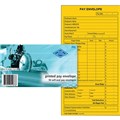 ZIONS PREPRINTED PAY POCKET ENVELOPES SELF SEAL 85GSM 90 X 165MM GOLD PACK 50
