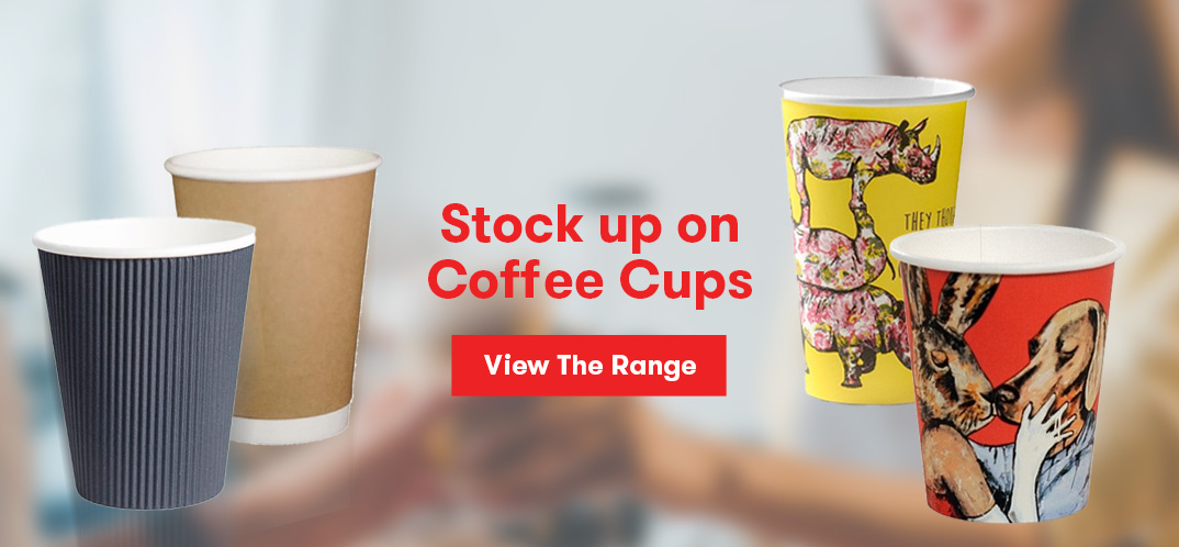 Coffee cups plain and featuring custom art