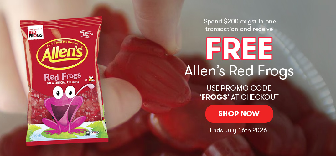 Free Allens Red Frogs. Conditions apply. 