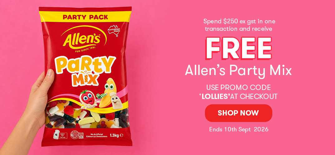 Free Allens Party Mix. Conditions apply. 